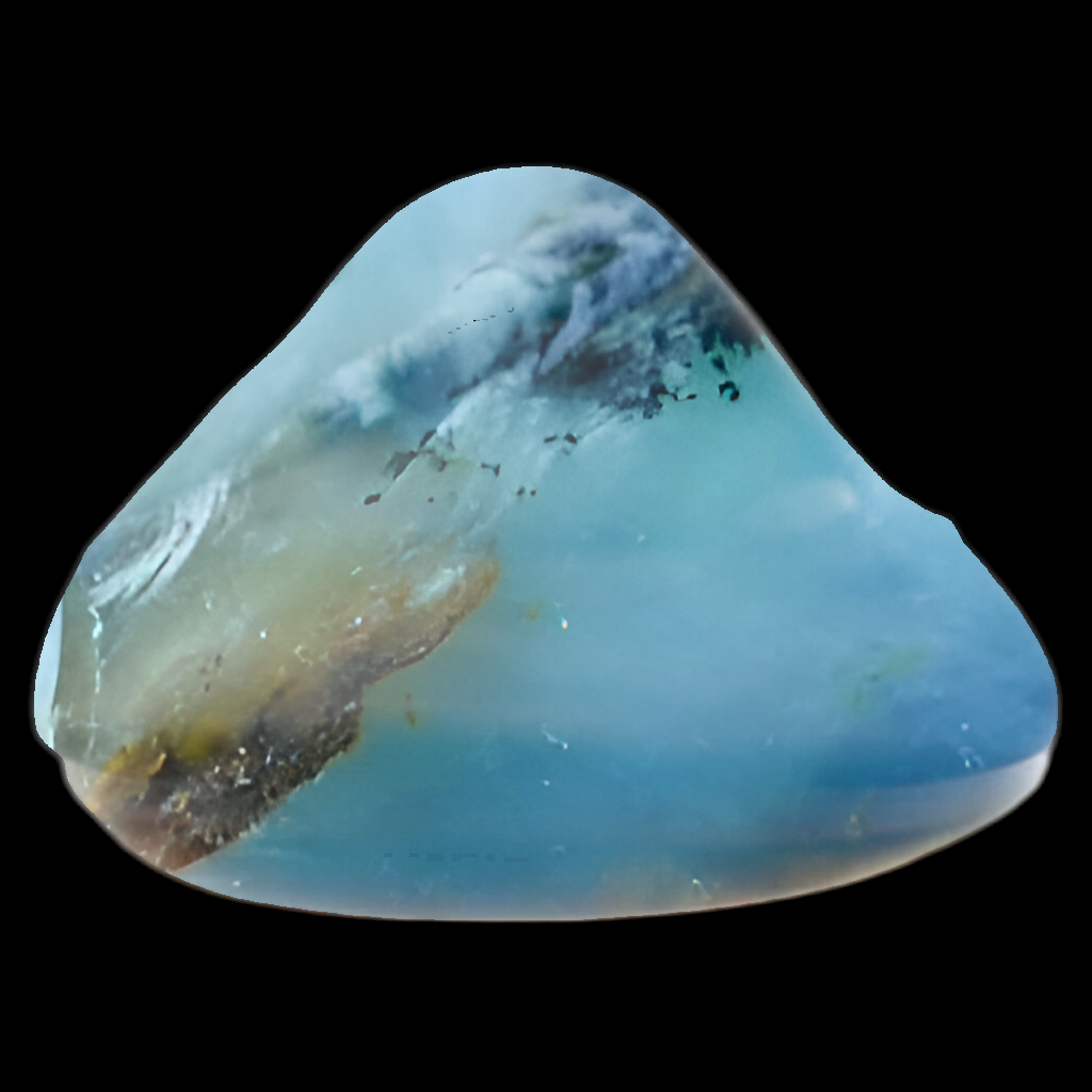 Opale des Andes Bleue Pierre Roulée