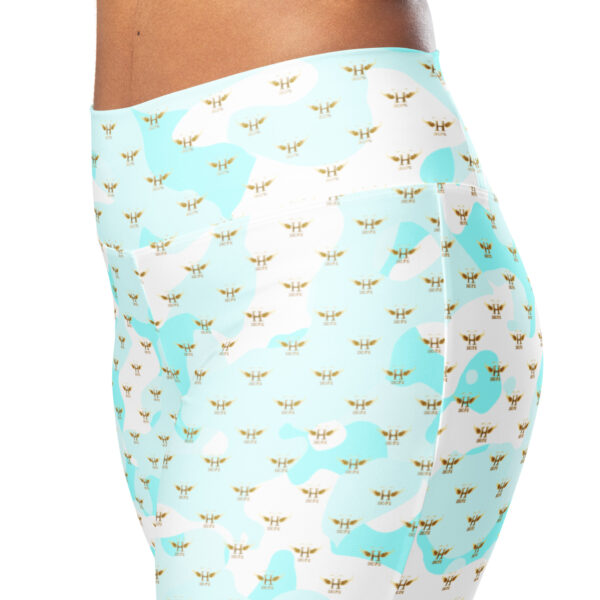 Leggings évasés Femme Collection Hope Light Blue Camo – Image 3