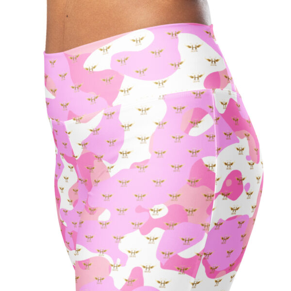 Leggings évasés Femme Collection Hope Pink Camo – Image 3