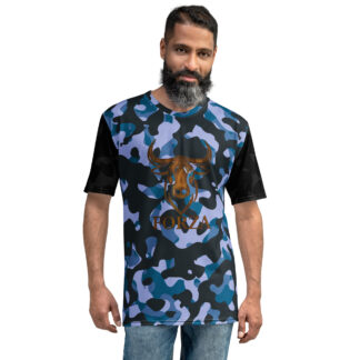 T-Shirt Collection Homme Forza Blue and Black Camo