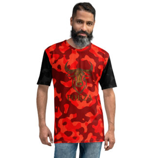 T-Shirt Collection Homme Forza Red and Black Camo