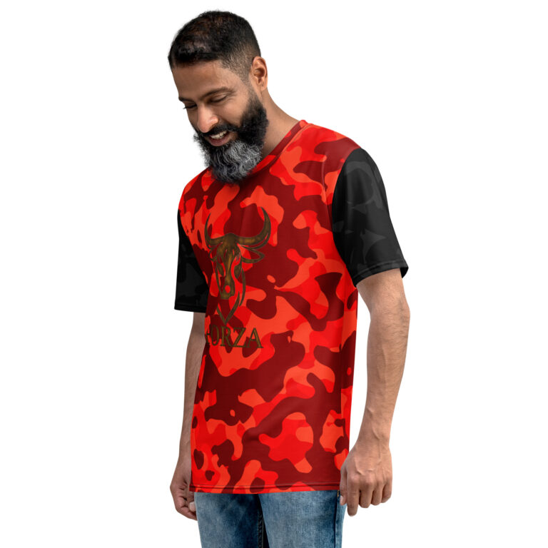 T-Shirt Collection Homme Forza Red and Black Camo – Image 3