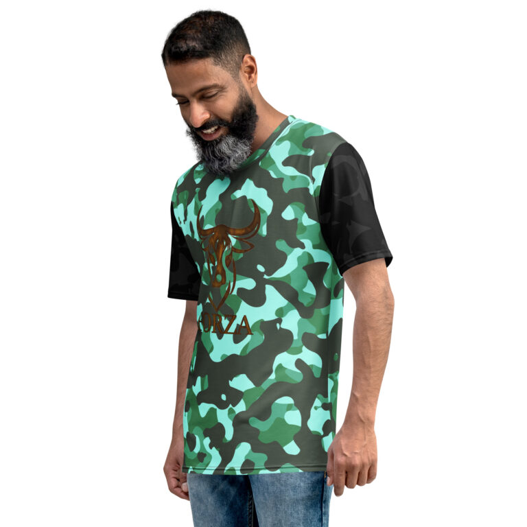 T-Shirt Collection Homme Forza Green Forest and Black Camo – Image 3