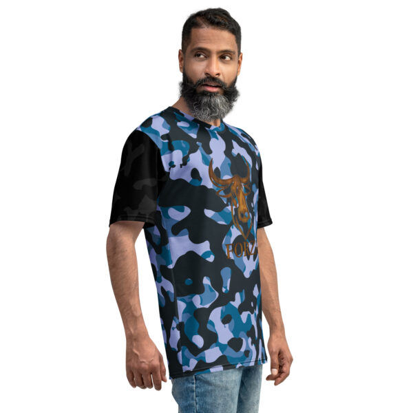 T-Shirt Collection Homme Forza Blue and Black Camo – Image 4