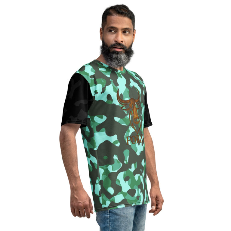 T-Shirt Collection Homme Forza Green Forest and Black Camo – Image 4