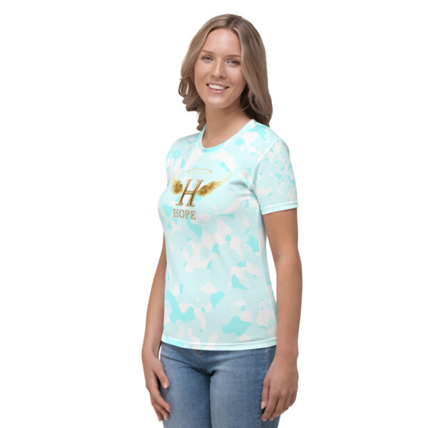 T-shirt Femme Collection Hope Light Blue Camo – Image 3