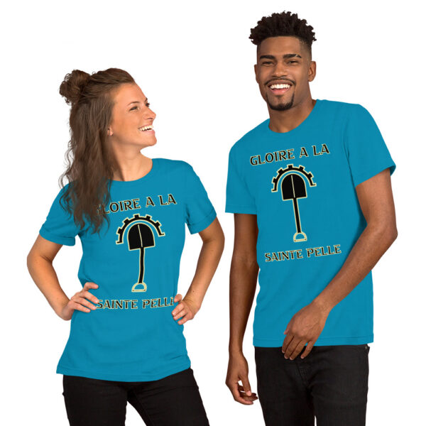 T-shirt unisexe Gloire à la Sainte Pelle – Image 8