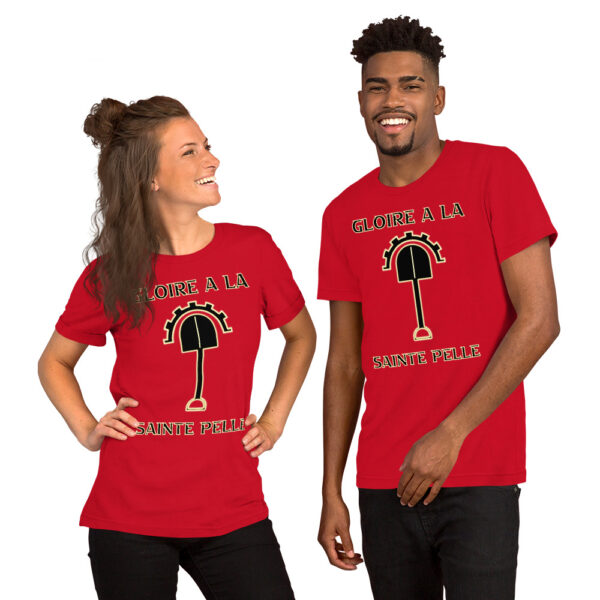 T-shirt unisexe Gloire à la Sainte Pelle – Image 4