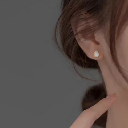 Boucles d'Oreilles Goutte d'Opale – Argent S925 & Opale d'Australie – Image 4
