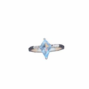 Bague « Céleste Azur » – Argent S925 & Topaze Bleue Naturelle