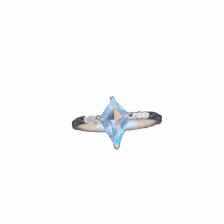 Bague « Céleste Azur » – Argent S925 & Topaze Bleue Naturelle