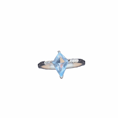 Bague « Céleste Azur » – Argent S925 & Topaze Bleue Naturelle