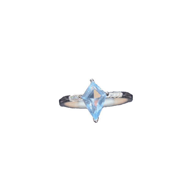 Bague « Céleste Azur » – Argent S925 & Topaze Bleue Naturelle