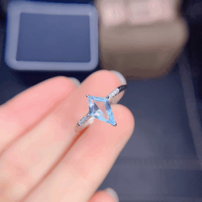 Bague « Céleste Azur » – Argent S925 & Topaze Bleue Naturelle – Image 7