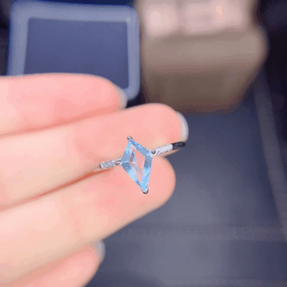 Bague « Céleste Azur » – Argent S925 & Topaze Bleue Naturelle – Image 6