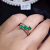 Bague « Trinité d'Émeraude » en argent S925 – pierres naturelles – Image 4