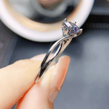 Bague « Fusion Mystique » – Argent S925 & Alexandrite Hexagonale – Image 4