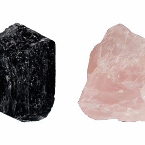 Offre "Nuit Tranquille" Tourmaline noire 100-200 grammes et Quartz Rose 100-150 grammes