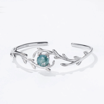 Parure "Éveil Naturel" en Argent S925 – Agate Mousse – Image 6