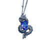 Pendentif Dragon en Argent S925 avec Pierre Naturelle