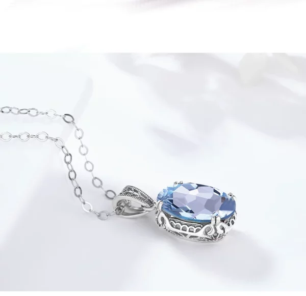 Pendentif Élégance Minérale – Argent S925 & Pierre Naturelle – Image 3