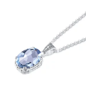 Pendentif Élégance Minérale – Argent S925 & Pierre Naturelle