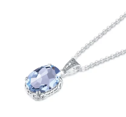 Pendentif Élégance Minérale – Argent S925 & Pierre Naturelle