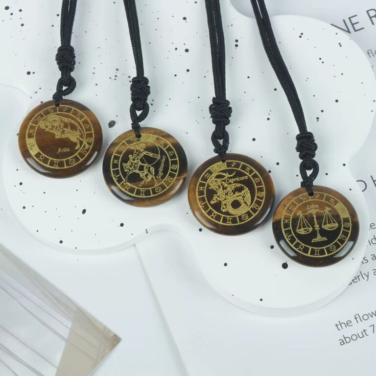 Pendentif “Protection Astrale” en oeil de tigre – Image 2