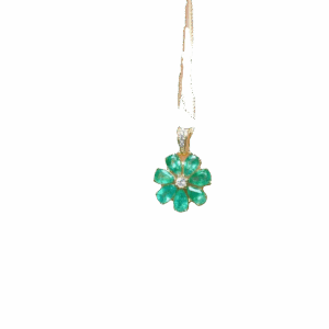 Pendentif "Éclosion d'Émeraude"