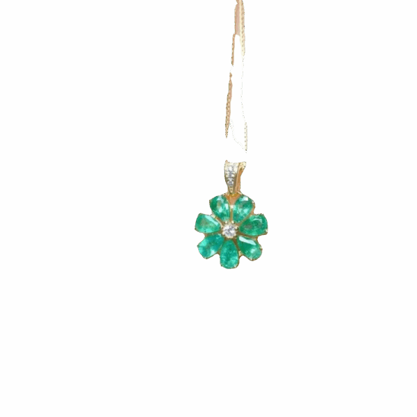 Pendentif "Éclosion d'Émeraude"