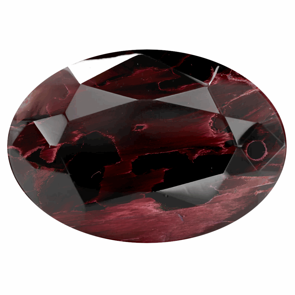 Amphibole Rouge Pierre Taillée