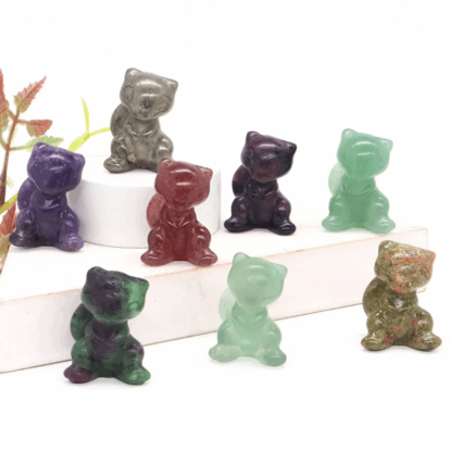 Mini-sculptures Pokémon en pierres naturelles Mew