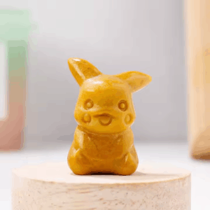 Mini-sculptures Pokémon en pierres naturelles Pikachu