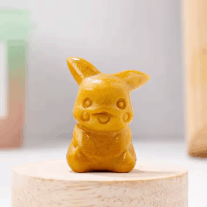 Mini-sculptures Pokémon en pierres naturelles Pikachu