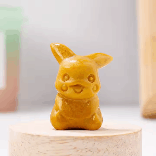 Mini-sculptures Pokémon en pierres naturelles Pikachu