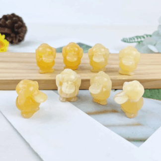 Mini-sculptures Pokémon en pierres naturelles Psykokwak