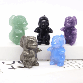 Mini-sculptures Pokémon en pierres naturelles Salameche