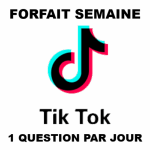Forfait semaine Tiktok - 1 Question par jour