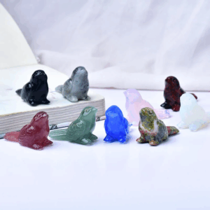 Oiseau Rêveur en Pierre Naturelle – Sculpture Spirituelle (4,5 cm)