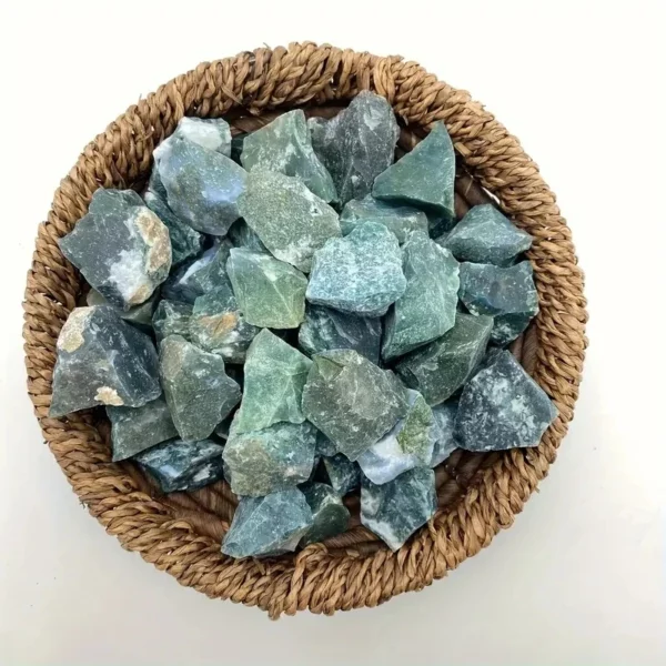 Agate Mousse – Pierre Naturelle (Brute ou Roulée)